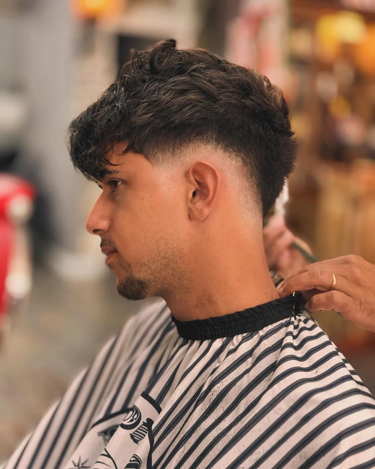 Corte masculino com acabamento cuidado